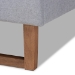 Baxton Studio Livinia Modern Transitional Light Grey Fabric Upholstered and Ash Walnut Brown Finished Wood Full Size Platform Bed - Livinia-Light Grey/Ash Walnut-Full