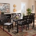 Baxton Studio Minette Modern and Contemporary Gray Fabric Upholstered and Espresso Brown Finished Wood 7-Piece Dining Set - RH319C-Grey/Dark Brown-7PC Dining Set