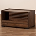 Baxton Studio Claire Modern and Contemporary Walnut Brown Finished Cat Litter Box Cover House - SECHC150080WI-Columbia-Cat House