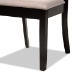 Baxton Studio Clarke Modern and Contemporary Sand Fabric Upholstered and Espresso Brown Finished Wood 5-Piece Dining Set - RH329C-Sand/Dark Brown-5PC Dining Set