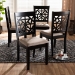 Baxton Studio Jackson Modern and Contemporary Sand Fabric Upholstered and Espresso Brown Finished Wood 4-Piece Dining Chair Set - RH310C-Sand/Dark Brown-DC-4PK