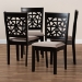 Baxton Studio Jackson Modern and Contemporary Sand Fabric Upholstered and Espresso Brown Finished Wood 4-Piece Dining Chair Set - RH310C-Sand/Dark Brown-DC-4PK