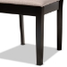 Baxton Studio Jackson Modern and Contemporary Sand Fabric Upholstered and Espresso Brown Finished Wood 5-Piece Dining Set - RH310C-Sand/Dark Brown-5PC Dining Set