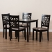 Baxton Studio Jackson Modern and Contemporary Sand Fabric Upholstered and Espresso Brown Finished Wood 5-Piece Dining Set - RH310C-Sand/Dark Brown-5PC Dining Set