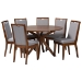 Baxton Studio Eira Modern Grey and Walnut Brown Wood 7-Piece Dining Set