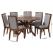 Baxton Studio Eira Modern Grey and Walnut Brown Wood 7-Piece Dining Set - Eira-Grey/Walnut-7PC Dining Set