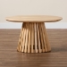 bali & pari Caribic Modern Slatted Acacia Wood Coffee Table - CARIBIC-Natural Wooden-CT