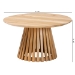 bali & pari Caribic Modern Slatted Acacia Wood Coffee Table - CARIBIC-Natural Wooden-CT