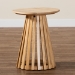 bali & pari Caribic Modern Slatted Acacia Wood End Table - CARIBIC-Natural Wooden-ET