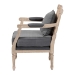 Baxton Studio Clemence French Provincial Grey Fabric Whitewashed Mahogany Wood Armchair - SEA63-Grey Chair