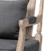 Baxton Studio Clemence French Provincial Grey Fabric Whitewashed Mahogany Wood Armchair - SEA63-Grey Chair