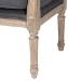 Baxton Studio Clemence French Provincial Grey Fabric Whitewashed Mahogany Wood Armchair - SEA63-Grey Chair