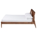 Baxton Studio Maeron Mid-Century Modern Walnut Brown Queen Platform Bed with Spindle Headboard - MG0235-1-Walnut-Queen