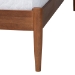 Baxton Studio Maeron Mid-Century Modern Walnut Brown Queen Platform Bed with Spindle Headboard - MG0235-1-Walnut-Queen