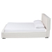 Baxton Studio Laverick Modern Cream Boucle Queen Platform Bed with Border Piping - BBT61214-Cream-Queen