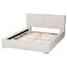 Baxton Studio Laverick Modern Cream Boucle Queen Platform Bed with Border Piping - BBT61214-Cream-Queen
