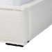 Baxton Studio Laverick Modern Cream Boucle Queen Platform Bed with Border Piping - BBT61214-Cream-Queen