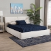 Baxton Studio Laverick Modern Cream Boucle Queen Platform Bed with Border Piping - BBT61214-Cream-Queen