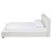 Baxton Studio Bardia Modern Cream Boucle Queen Platform Bed with Wide Railing - BBT61216-Cream-Queen