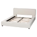 Baxton Studio Bardia Modern Cream Boucle Queen Platform Bed with Wide Railing - BBT61216-Cream-Queen