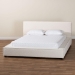 Baxton Studio Bardia Modern Cream Boucle Queen Platform Bed with Wide Railing - BBT61216-Cream-Queen