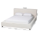 Baxton Studio Bardia Modern Cream Boucle Queen Platform Bed with Wide Railing - BBT61216-Cream-Queen