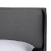 Baxton Studio Etienne Modern Slate Grey Velvet Queen Platform Bed - BBT61231-Dark Grey-Queen