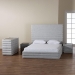 Baxton Studio Cadmus Modern Light Grey Channel-Tufted Fabric King Size 4-Piece Bedroom Set - BBT61237-Light Grey-King 4PC Bedroom Set