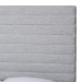 Baxton Studio Cadmus Modern Light Grey Channel-Tufted Fabric Queen Platform Bed - BBT61237-Light Grey-Queen