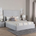 Baxton Studio Cadmus Modern Light Grey Channel-Tufted Fabric Queen Platform Bed - BBT61237-Light Grey-Queen