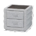 Baxton Studio Cadmus Modern Light Grey Channel-Tufted Fabric 2-Drawer Nightstand - BBT3224.11 A1-Light Grey-NS