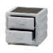 Baxton Studio Cadmus Modern Light Grey Channel-Tufted Fabric 2-Drawer Nightstand - BBT3224.11 A1-Light Grey-NS