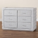 Baxton Studio Cadmus Modern Light Grey Channel-Tufted Fabric 4-Drawer Dresser - BBT2053.11 A1-Light Grey-Dresser