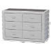Baxton Studio Cadmus Modern Light Grey Channel-Tufted Fabric 4-Drawer Dresser - BBT2053.11 A1-Light Grey-Dresser
