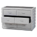 Baxton Studio Cadmus Modern Light Grey Channel-Tufted Fabric 4-Drawer Dresser - BBT2053.11 A1-Light Grey-Dresser