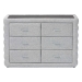 Baxton Studio Cadmus Modern Light Grey Channel-Tufted Fabric 4-Drawer Dresser - BBT2053.11 A1-Light Grey-Dresser