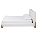 Baxton Studio Vinicio Mid-Century Modern Cream Boucle King Platform Bed - BBT61296-Cream-King