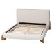 Baxton Studio Vinicio Mid-Century Modern Cream Boucle King Platform Bed - BBT61296-Cream-King