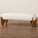 Baxton Studio Vinicio Mid-Century Modern Cream Boucle Accent Bench - BBT5520-Cream-Bench