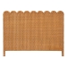 bali & pari Maritza Bohemian Light Honey Scalloped Rattan Pitrit King Standalone Headboard - Maritza-Wood/Light Honey-King-HB