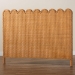 bali & pari Maritza Bohemian Light Honey Scalloped Rattan Pitrit King Standalone Headboard - Maritza-Wood/Light Honey-King-HB