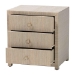 bali & pari Quinn Bohemian Woven Natural Grasscloth 3-Drawer Nightstand - Quinn-Natural Woven Grasscloth-3DR-NS