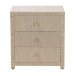 bali & pari Quinn Bohemian Woven Natural Grasscloth 3-Drawer Nightstand - Quinn-Natural Woven Grasscloth-3DR-NS