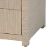 bali & pari Quinn Bohemian Woven Natural Grasscloth 3-Drawer Nightstand - Quinn-Natural Woven Grasscloth-3DR-NS