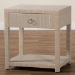 bali & pari Nata Bohemian Woven Natural Grasscloth 1-Drawer Nightstand - Nata-Natural Woven Grasscloth-NS