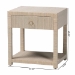 bali & pari Nata Bohemian Woven Natural Grasscloth 1-Drawer Nightstand - Nata-Natural Woven Grasscloth-NS