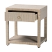 bali & pari Nata Bohemian Woven Natural Grasscloth 1-Drawer Nightstand - Nata-Natural Woven Grasscloth-NS