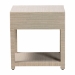 bali & pari Nata Bohemian Woven Natural Grasscloth 1-Drawer Nightstand - Nata-Natural Woven Grasscloth-NS