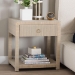 bali & pari Nata Bohemian Woven Natural Grasscloth 1-Drawer Nightstand - Nata-Natural Woven Grasscloth-NS