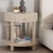 bali & pari Sadia Bohemian Woven Natural Grasscloth 1-Drawer Nightstand - Sadia-Natural Woven Grasscloth-NS